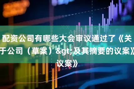 配资公司有哪些大会审议通过了《关于公司(草案)>及其摘要的议案》